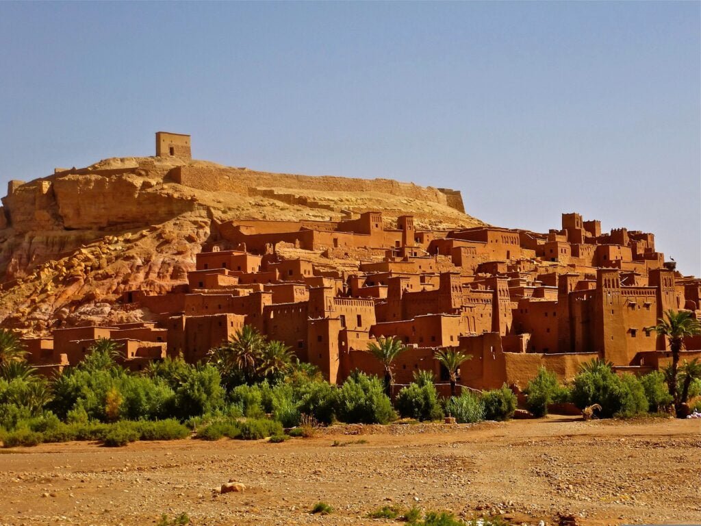 Aït Benhaddou ksar rising above the riverbed