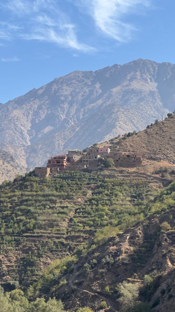 Kasbah village on a High Atlas mountainside