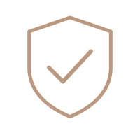 Security badge with shield and checkmark indicating verified protection