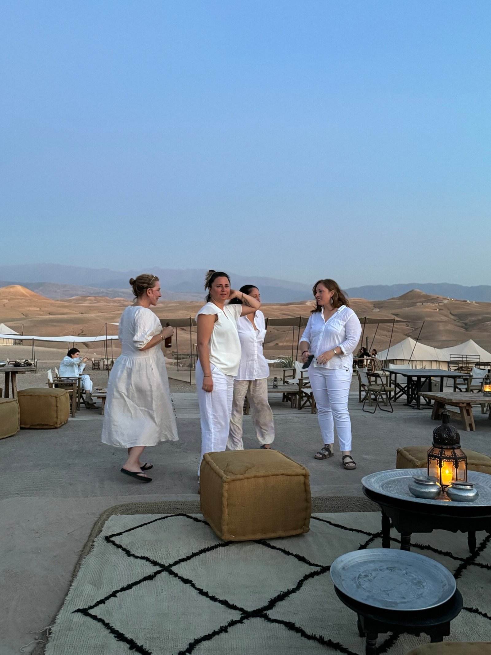 Relaxing evening at Agafay Luxury camp