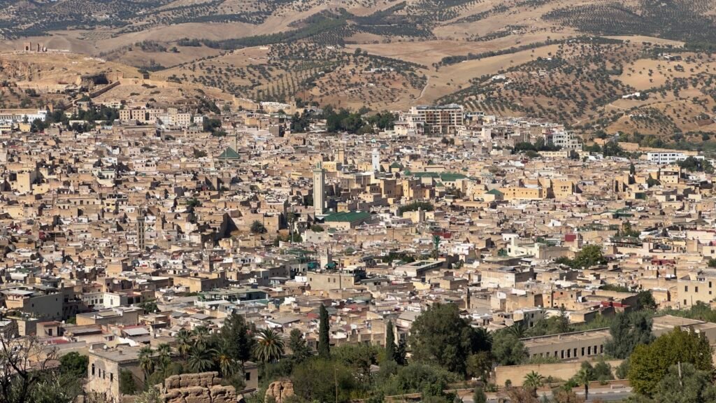 Panoramic view of the Fez medina from the hills