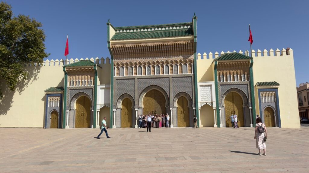 Golden gates of the Royal Palace in Fez